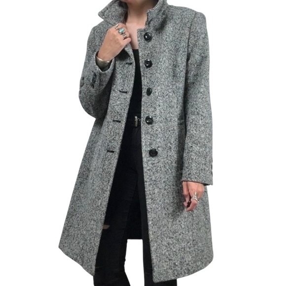 East 5th Jackets & Blazers - Retro East 5th wool blend tweed button up coat LP